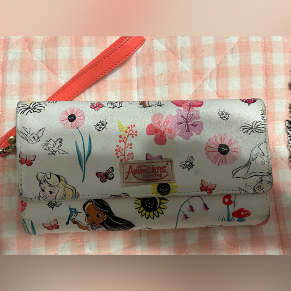 Disney animators Princess wallet EUC Aurora Ariel Pocahontas